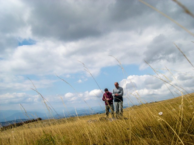 Praying in the mountains